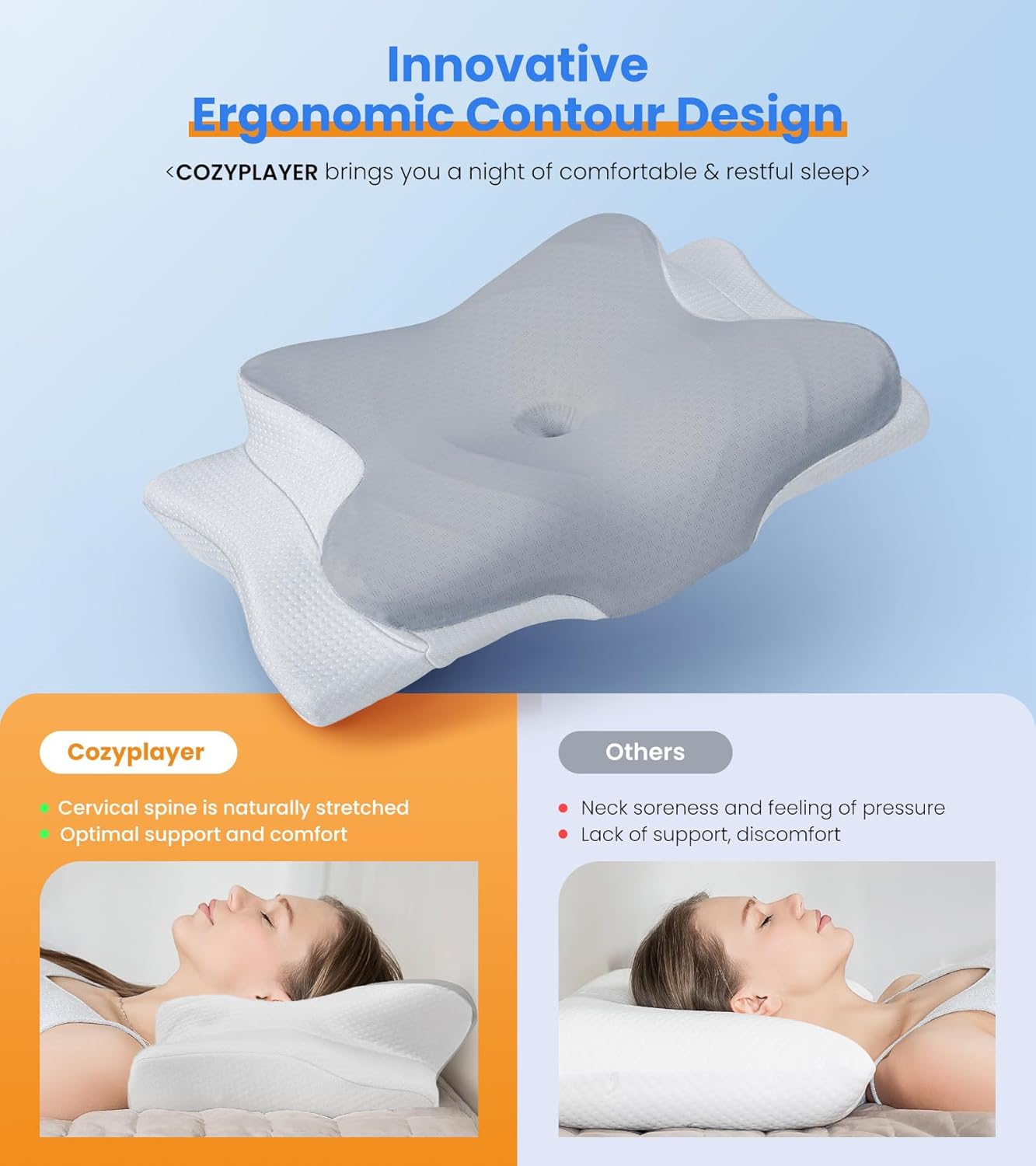 Pain Relief Pillow for Neck Support