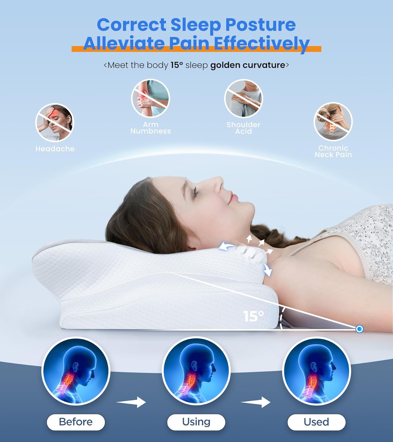 Pain Relief Pillow for Neck Support