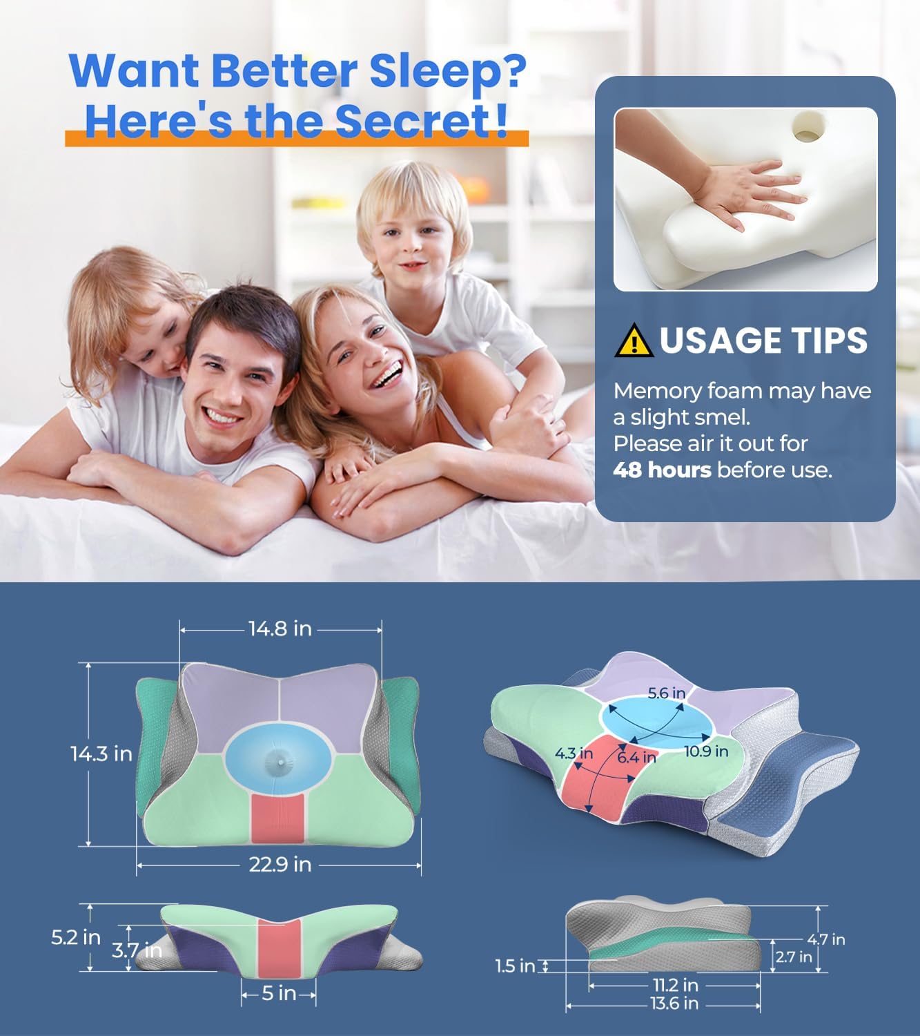 Pain Relief Pillow for Neck Support